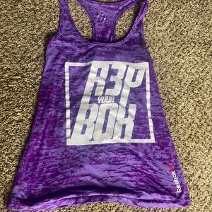 Reebok purple razor back tank